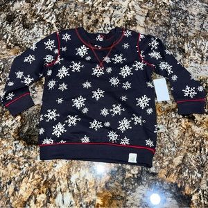 Burt’s Bees Baby 6/9 Months Sweatshirt Snowflakes Organic Cotton